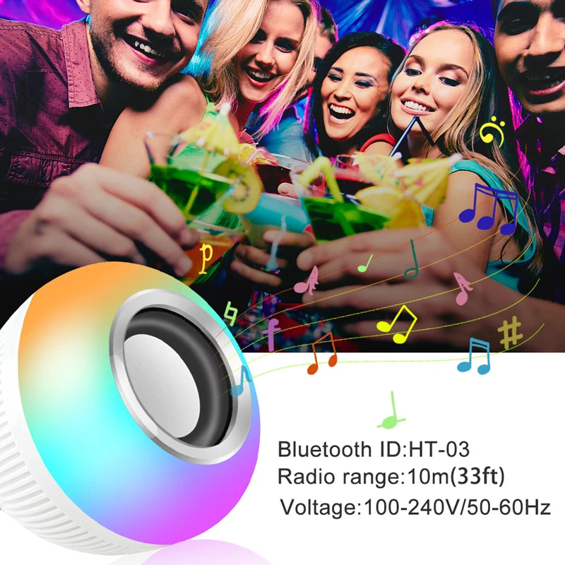 Luminária Caixa de Som Led Bluetooth com Controle 12W