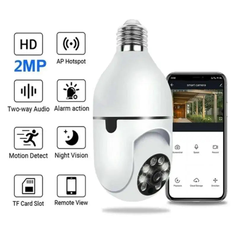 Câmera de Segurança IP WiFi 360º Yoosee Full HD com Visão Noturna Bivolt .